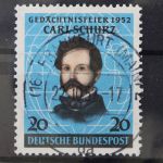 Deutschland (BRD), MiNr. 155 zentrisch Frankfurt, gestempelt