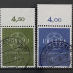 Deutschland (BRD), MiNr. 320-321, Oberrand, gestempelt