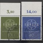 Deutschland (BRD), MiNr. 320-321 Oberrand, gestempelt