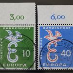 Deutschland (BRD), MiNr. 295-296 Oberränder, gestempelt