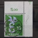 Deutschland (BRD), MiNr. 295 Ecke rechts oben, gestempelt