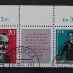 DDR, MiNr. 893-894 Dreierstreifen, Oberrand, EST