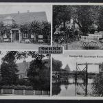 Bardowick, Gasthaus "unter den Linden", Gartenpartie, Dom, Ilmenau