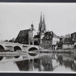Regensburg, Donau, Brückentor, Salzstadel, Domtürme