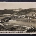 Wendischfähre, Sächs. Schweiz, mit Blick auf Elbbrücke von Bad Schandau