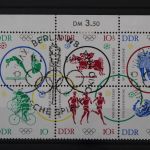 DDR, MiNr. 1039-1044 Sechserblock, Ecke links oben, ESST