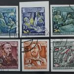DDR, MiNr. 485-490 B, gestempelt