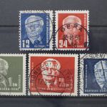 DDR, MiNr. 251-255, gestempelt