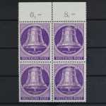 Berlin, MiNr. 105, 4er Block, Oberrand, postfrisch