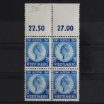 Franz. Zone Württemberg, MiNr. 46, VB, Oberrand, postfrisch