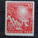 Deutschland (BRD), MiNr. 112, PLF: Dorn am Dachfirst, postfrisch