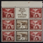 Deutsches Reich, MiNr. W 114, Oberrand m. Passerkreuz u. FN, postfrisch