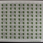 DDR, MiNr. 3345, 100er Bogen mit PLF I, gestempelt
