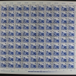 DDR, MiNr. 3344, 100er Bogen mit PLF I, gestempelt