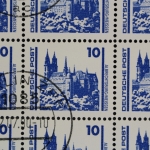 DDR, MiNr. 3344, 100er Bogen mit PLF I, gestempelt