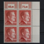 Deutsches Reich, MiNr. 801 B, 4er Block, Ecke re. oben, postfrisch