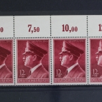 Deutsches Reich, MiNr. 813 y, 4er Streifen, Oberrand, postfrisch