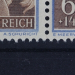 Deutsches Reich, MiNr. 821, waag. Paar, PLF f 44, postfrisch