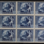 Deutsches Reich, MiNr. 820, 9er Block, PLF IV, li. Rand, postfrisch