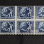 Deutsches Reich, MiNr. 820, 6er Block, PLF IV, li. Rand, postfrisch