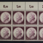 Deutsches Reich, MiNr. 810, PLF II, 8er Bl., Ecke li. oben, postfrisch