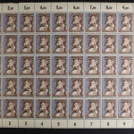 Deutsches Reich, MiNr. 821, 50er Bogen, PLF f 44, postfrisch