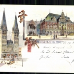 Bremen, Dom, Rathaus mit Roland