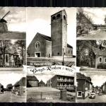 Groß-Reken i. Westf., 8 Ansichten u. a. Windmühle, St. Heinrich-Kirche