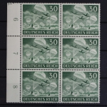 Deut. Reich, MiNr. 840, 6er Block, li. Rand mit DZ 1, postfrisch