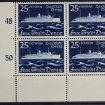 Danzig, MiNr. 287, 4er Block, Ecke li. unten, postfrisch