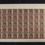 Württemberg, MiNr. 271 X, 50er Bogenteil, obere Hälfte, postfrisch