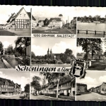 Schöningen, 1200 jährige Salzstadt, 9 Ortsansichten, Wappen