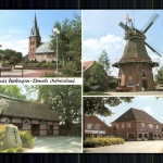 Uplengen-Remels/Ostfr., Kirche, Mühle, Geschäftshaus Meeuw