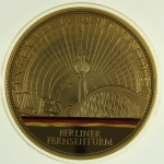 Berliner Fernsehturm / Bundeshauptstadt, Cu mit Farbdruck, polierte Platte