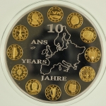 Giganten, Medaille "10 Jahre Euro", Cu/Kupfer, polierte Platte
