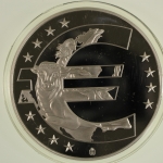 Giganten, Medaille "10 Jahre Euro", Cu/Kupfer, polierte Platte