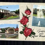 Bad Nauheim, Kurhaus, Kurviertel, Trinkkuranlage und Rosen