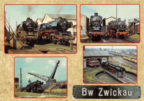 Zwickau i. Sa. Mehrbildkarte Eisenbahn ngl 198.082