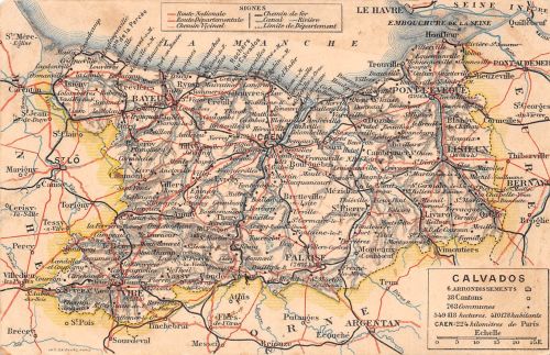 Frankreich Calvados Landkarten-AK gl1905 198.099