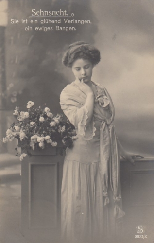 Dame mit Rosengesteck gl1912 F9068