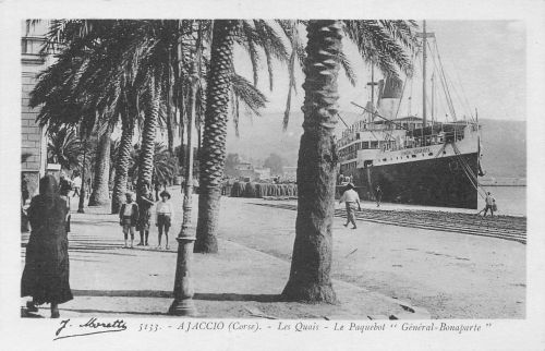 Frankreich 20 Ajaccio (Corse) Les Quais Le Paquebot "General Bonaparte" ngl 198.222