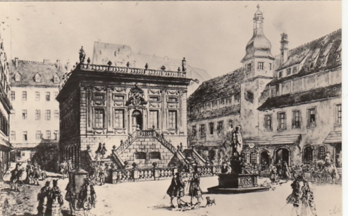 Alt-Leipzig, Handelsbörse am Naschmarkt ngl F9426