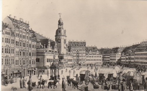 Alt-Leipzig, Der Marktplatz im Jahre 1790 ngl F9428