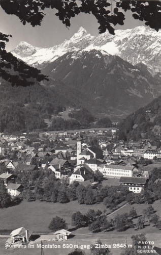 Schruns gegen Zimba, Montafon, Vorarlberg ngl F9537