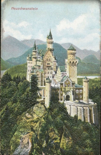 Schloss Neuschwanstein Reliefkarte gl1908 136.239