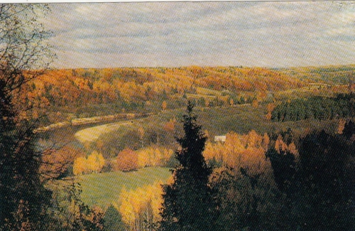 Latvijas PSR, Sigulda, Aussicht vom Malerhang ngl F9928