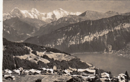 Beatenberg, Thunersee, Schreckhorn u.a. ngl F9942