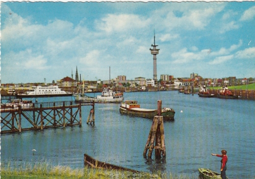Bremerhaven, Geestemündung und Radarturm ngl G1136