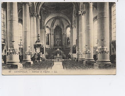 1.WK Luneville Kirche innen feldpgl1914 44.482