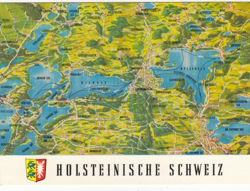 Holsteinische Schweiz, Landkarte Kiel bis Lütjenburg ngl G1709